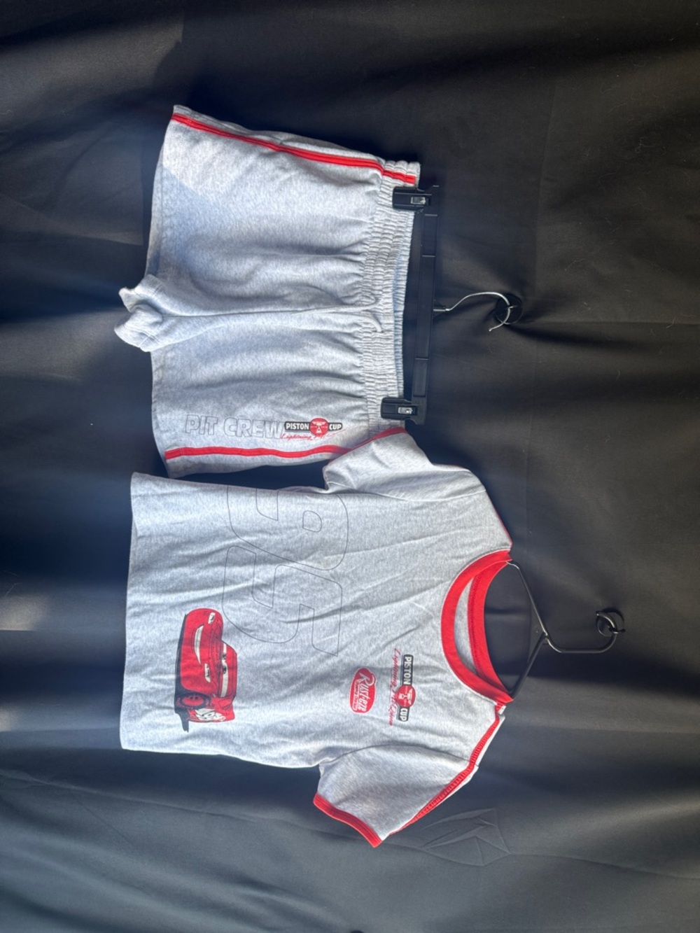 CARS Gray Athletic Shorts with Red Trim - Women